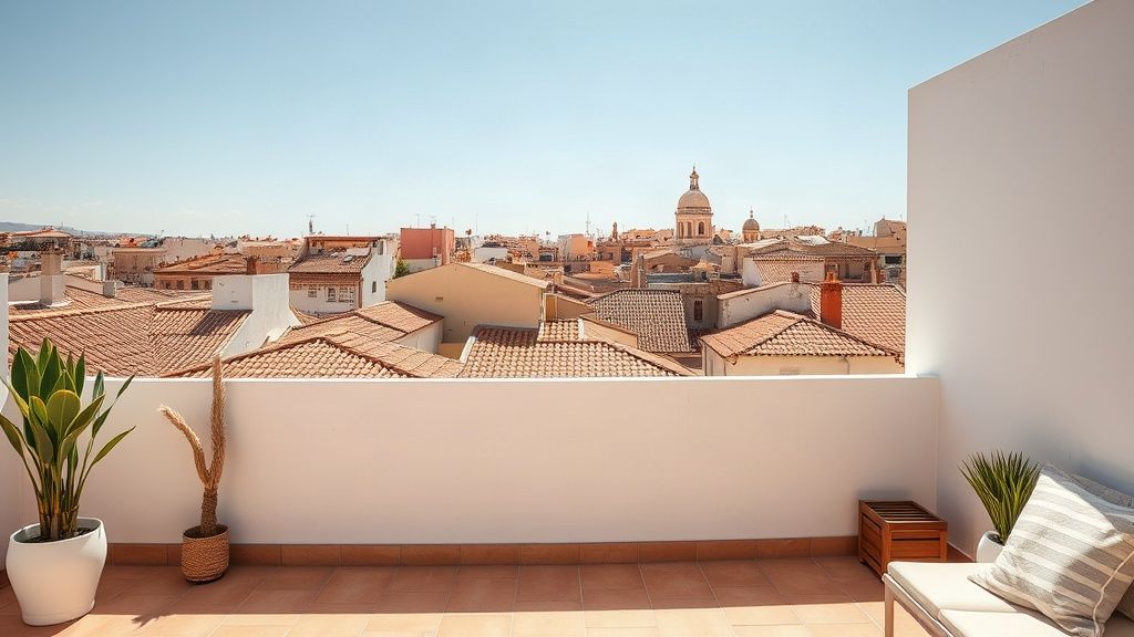 Rooftop terrace of a holiday rental