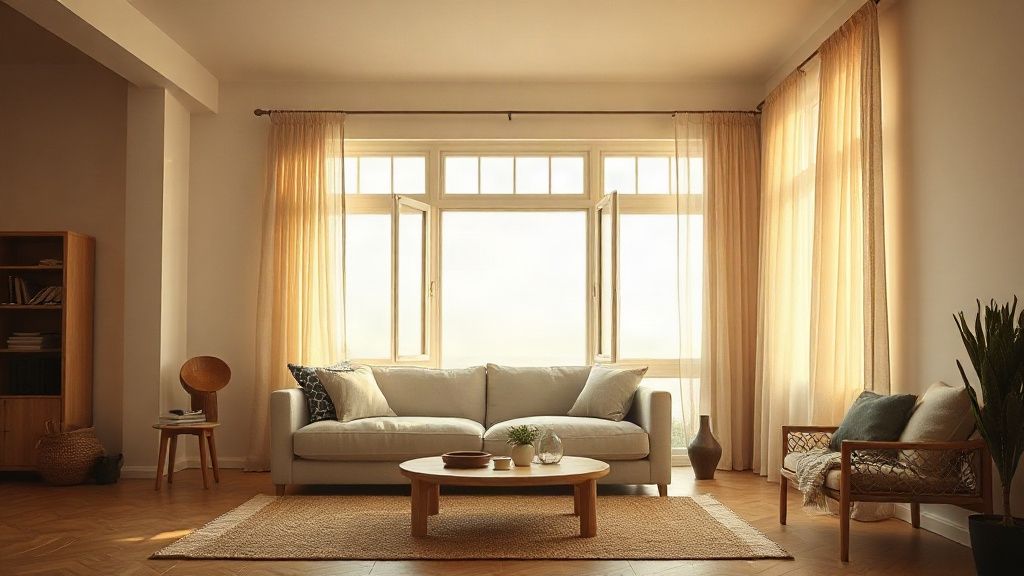 Welcoming living room of a holiday rental