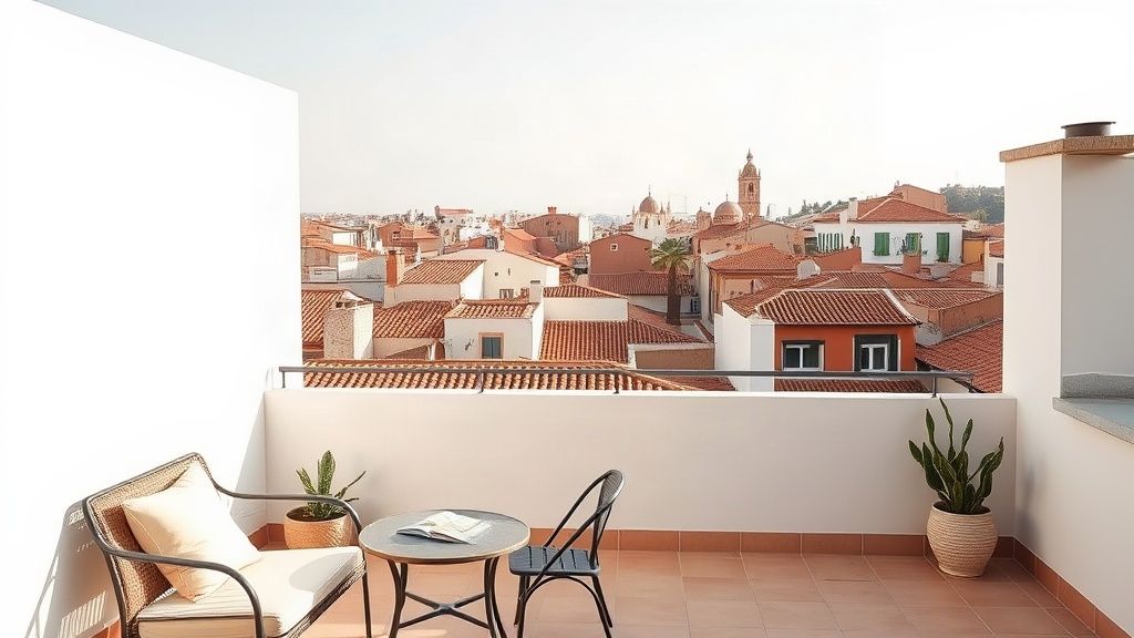Rooftop terrace of a holiday rental