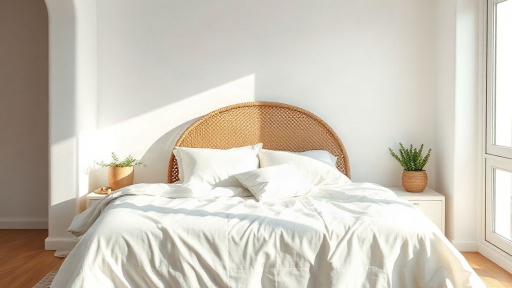 Dormitorio luminoso de un alojamiento vacacional