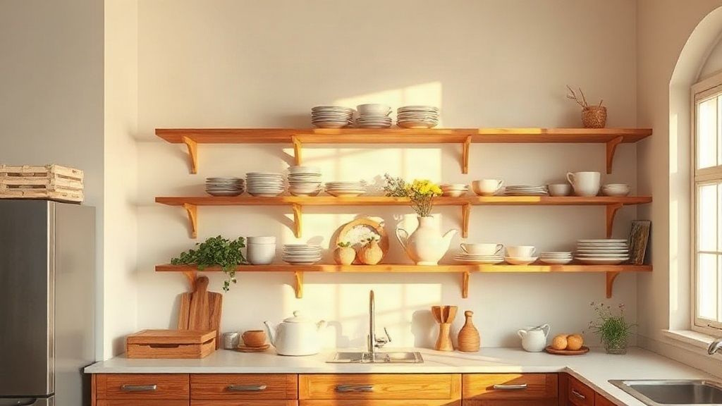 Bright kitchen of a vacation rental