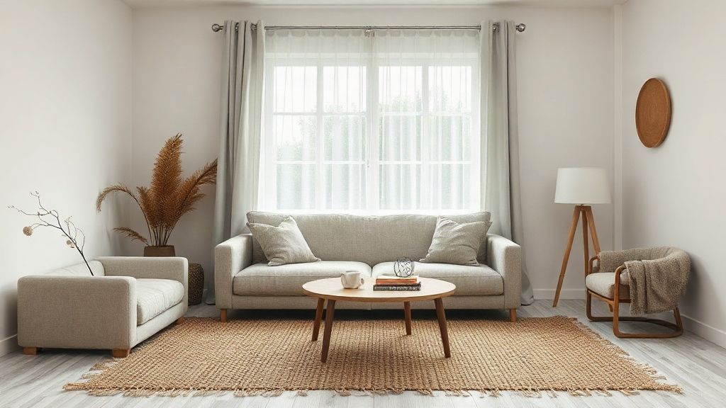 Welcoming living room of a holiday rental