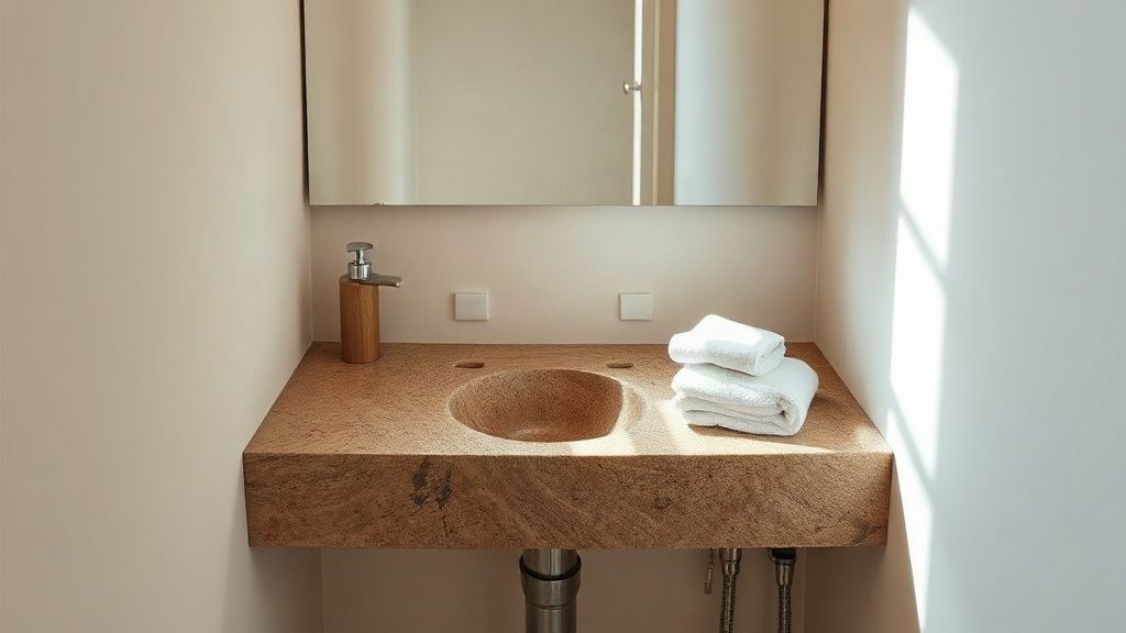 Bathroom prepared for guests