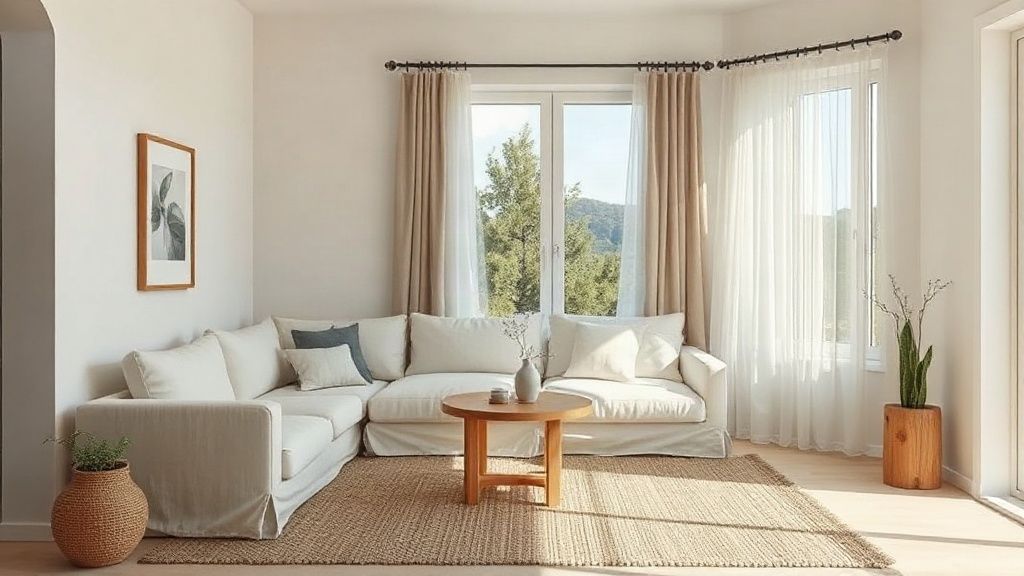 Welcoming living room of a holiday rental