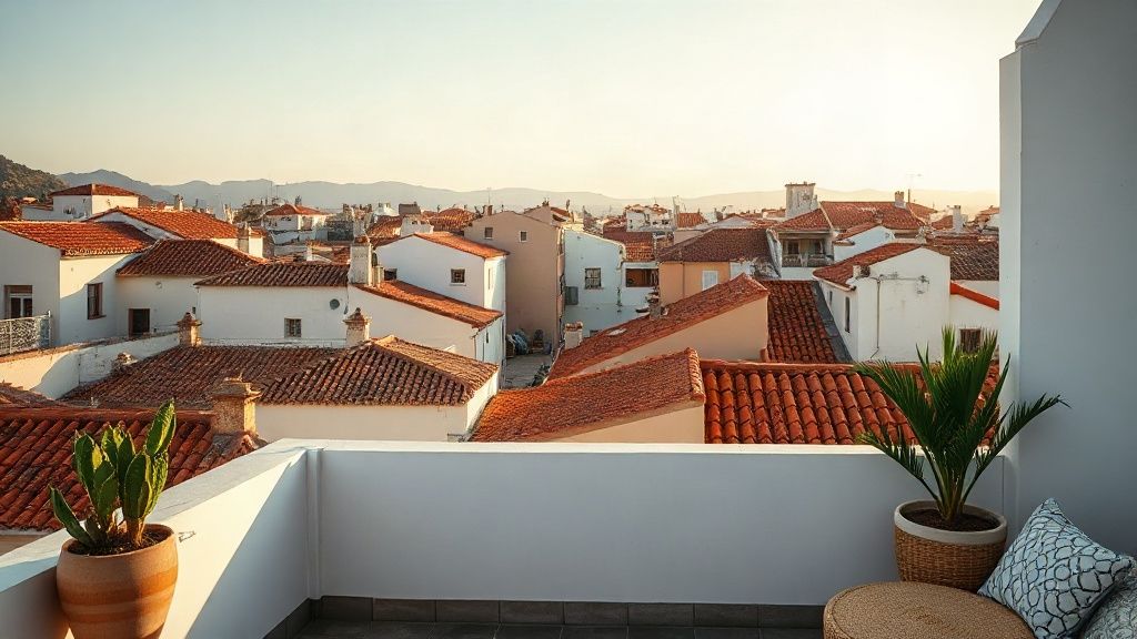 Rooftop terrace of a holiday rental