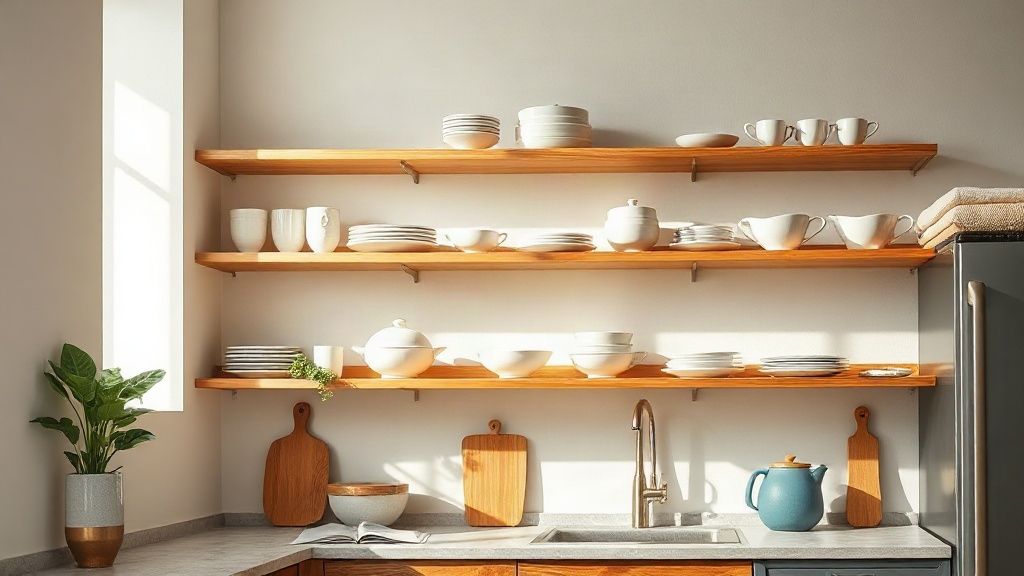 Bright kitchen of a vacation rental