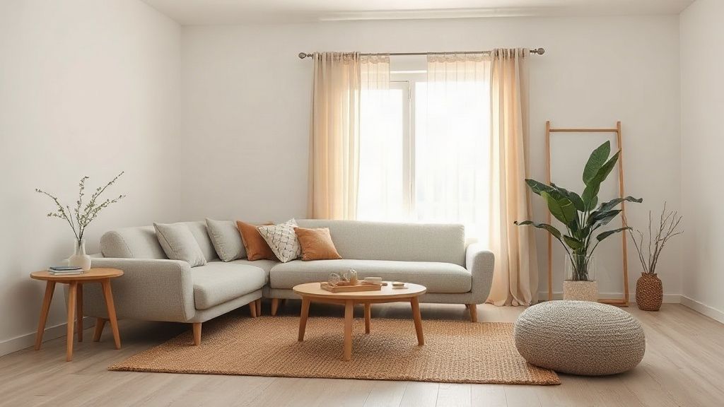 Welcoming living room of a holiday rental