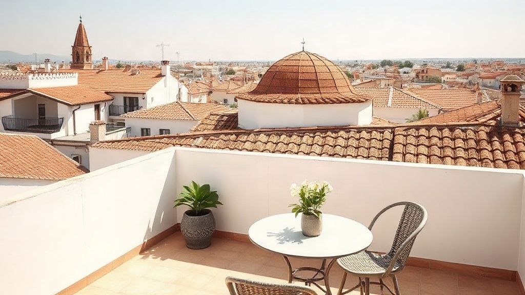 Rooftop terrace of a holiday rental