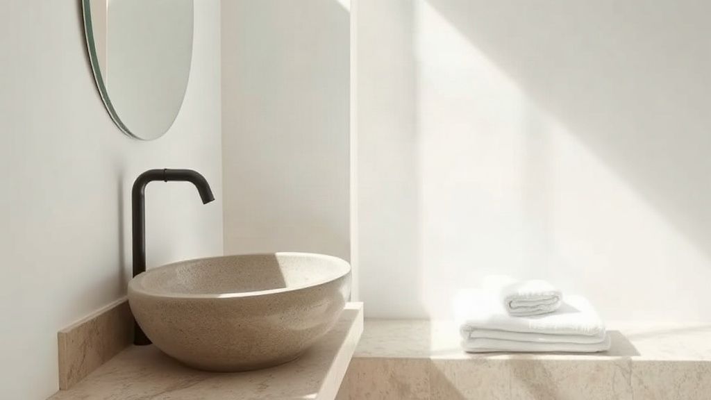 Bathroom prepared for guests