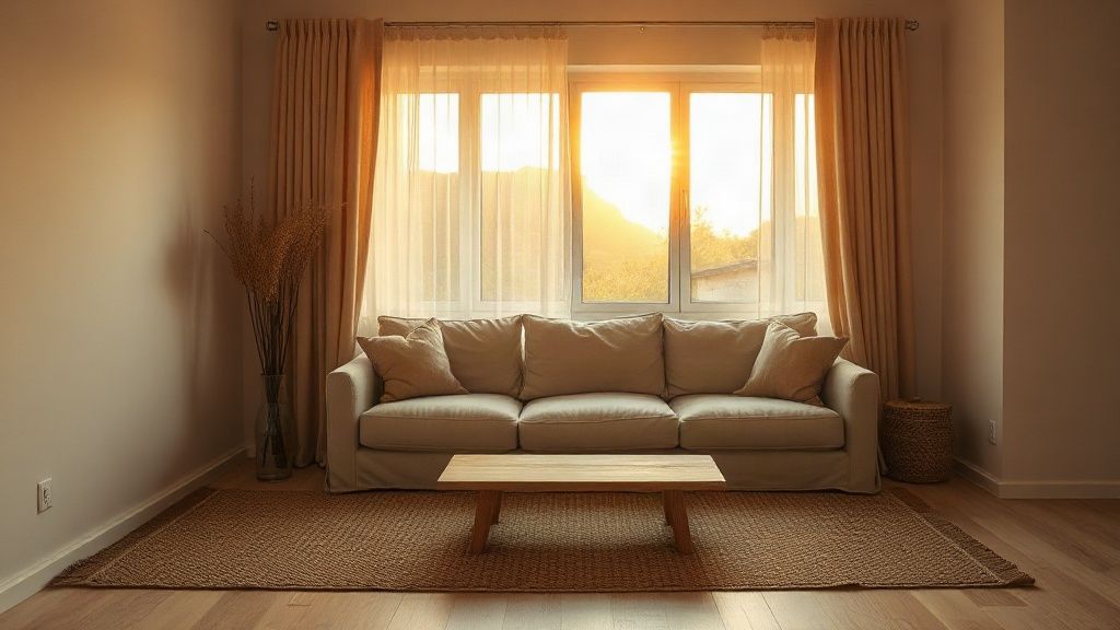 Welcoming living room of a holiday rental