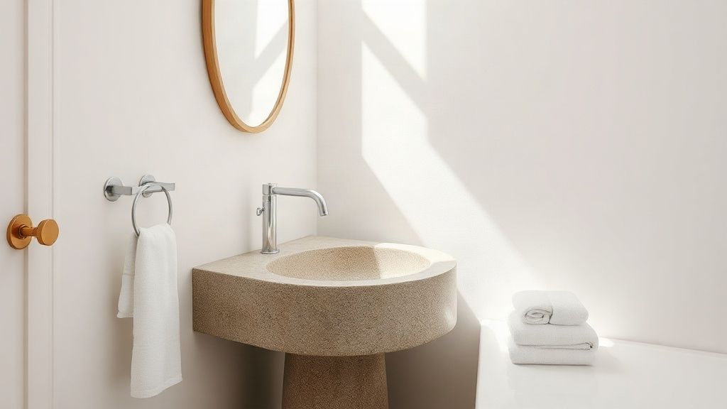 Bathroom prepared for guests