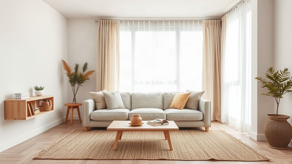 Welcoming living room of a holiday rental