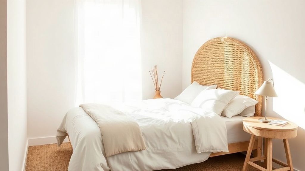 Dormitorio luminoso de un alojamiento vacacional