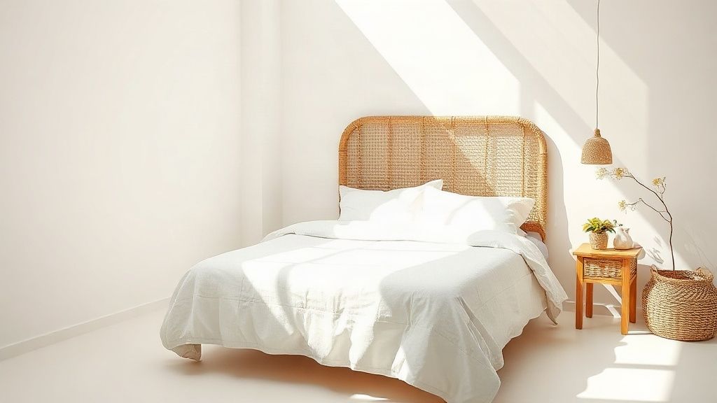 Dormitorio luminoso de un alojamiento vacacional